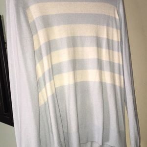 Loft Blue and white super soft sweater